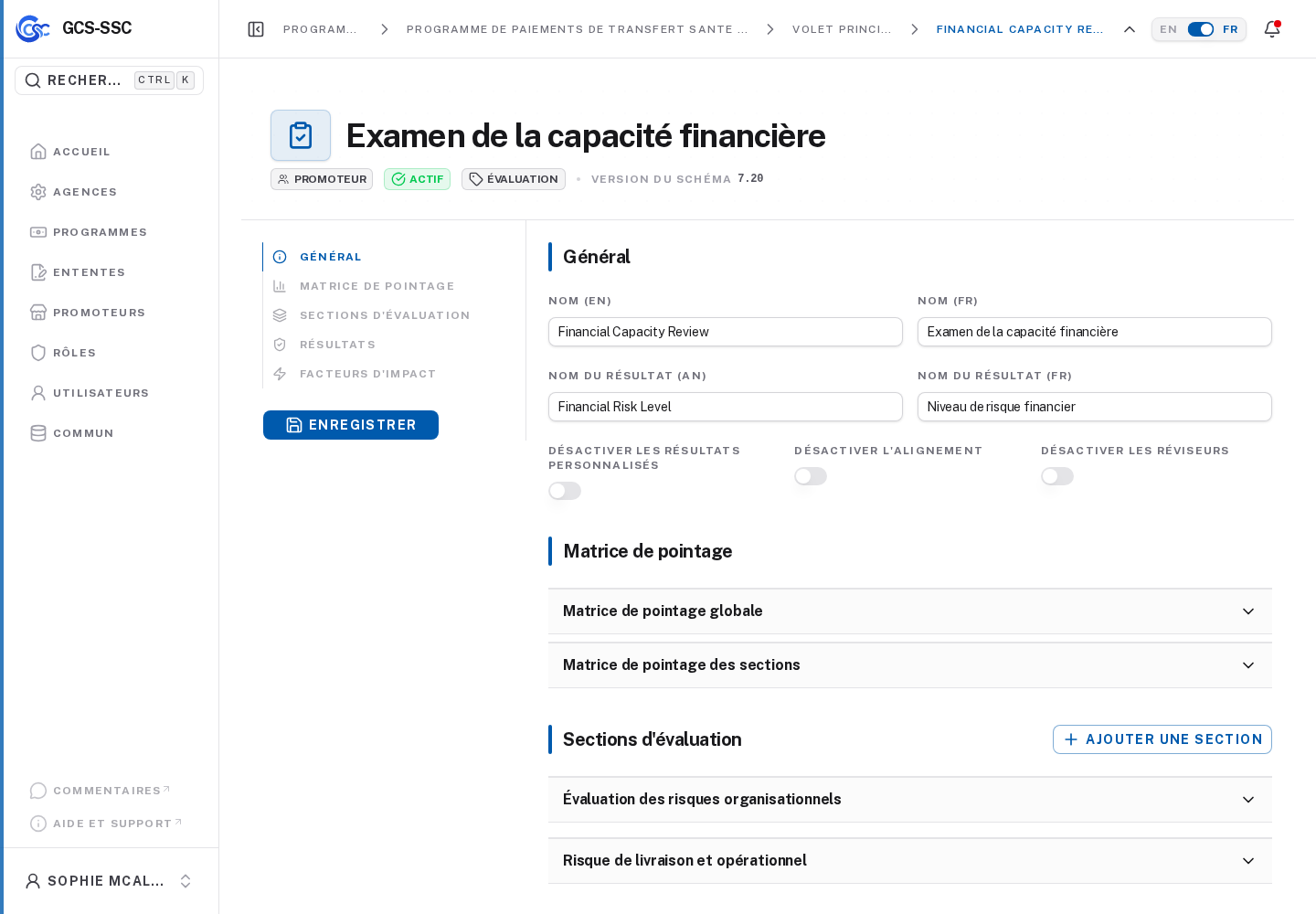 Editeur de schema d evaluation