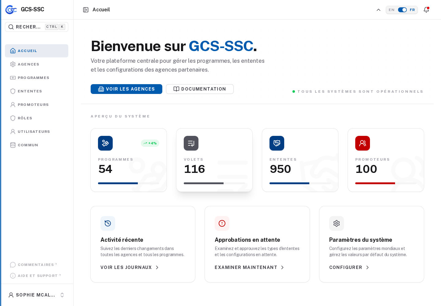 Navigation et changement de langue